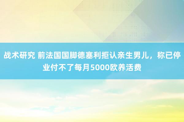 战术研究 前法国国脚德塞利拒认亲生男儿，称已停业付不了每月5000欧养活费